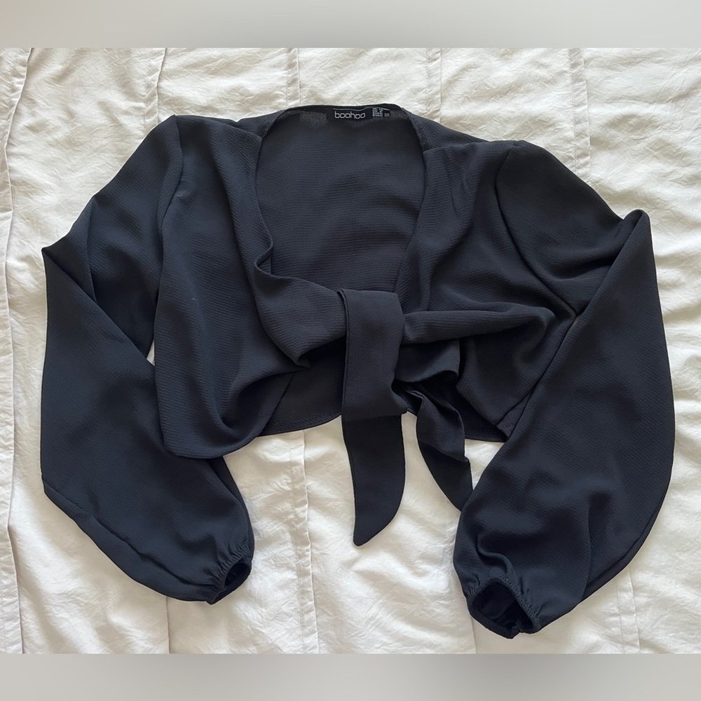 Boohoo Cropped Tie Top